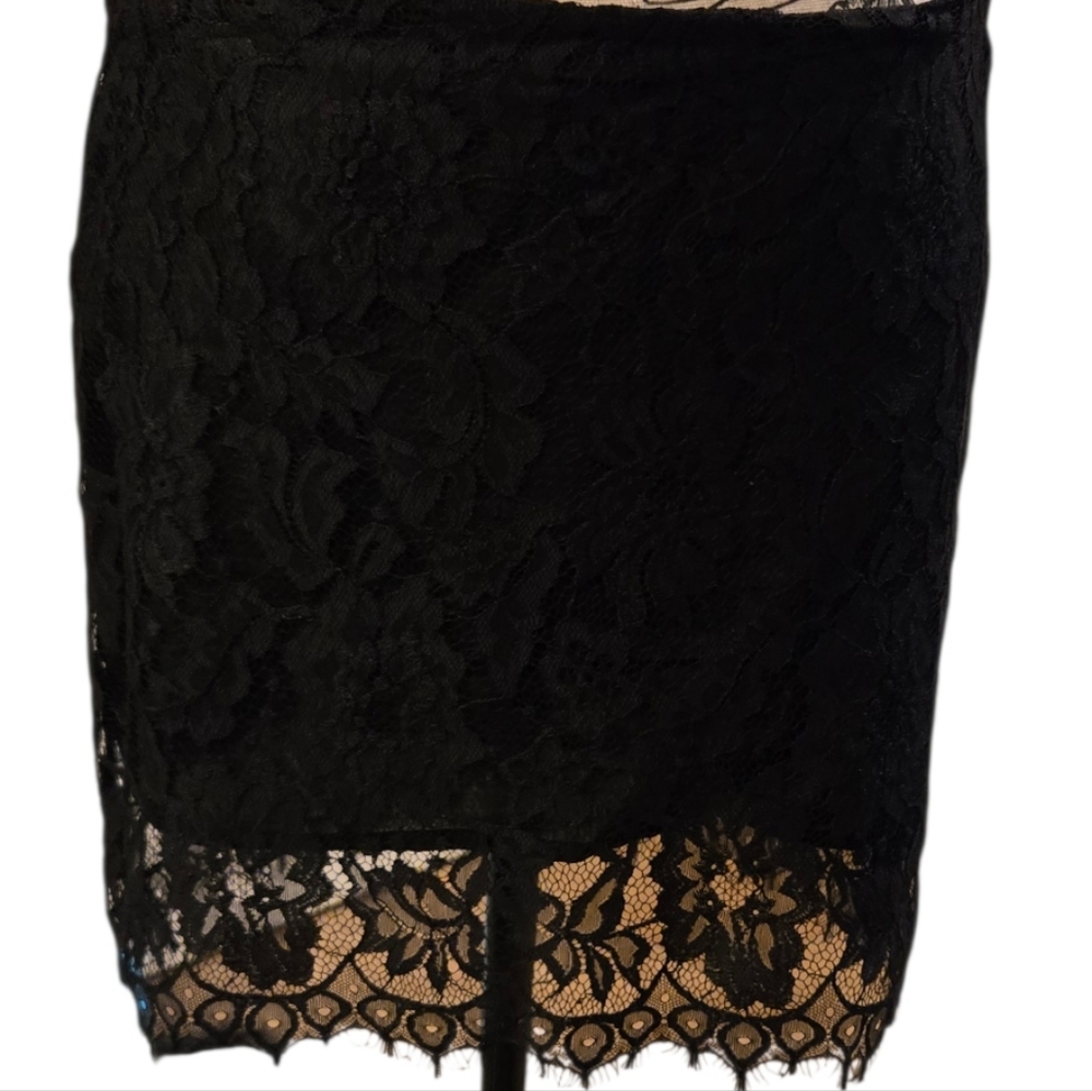 Vintage BB Dakota Black Lace Mini Skirt Sz 6